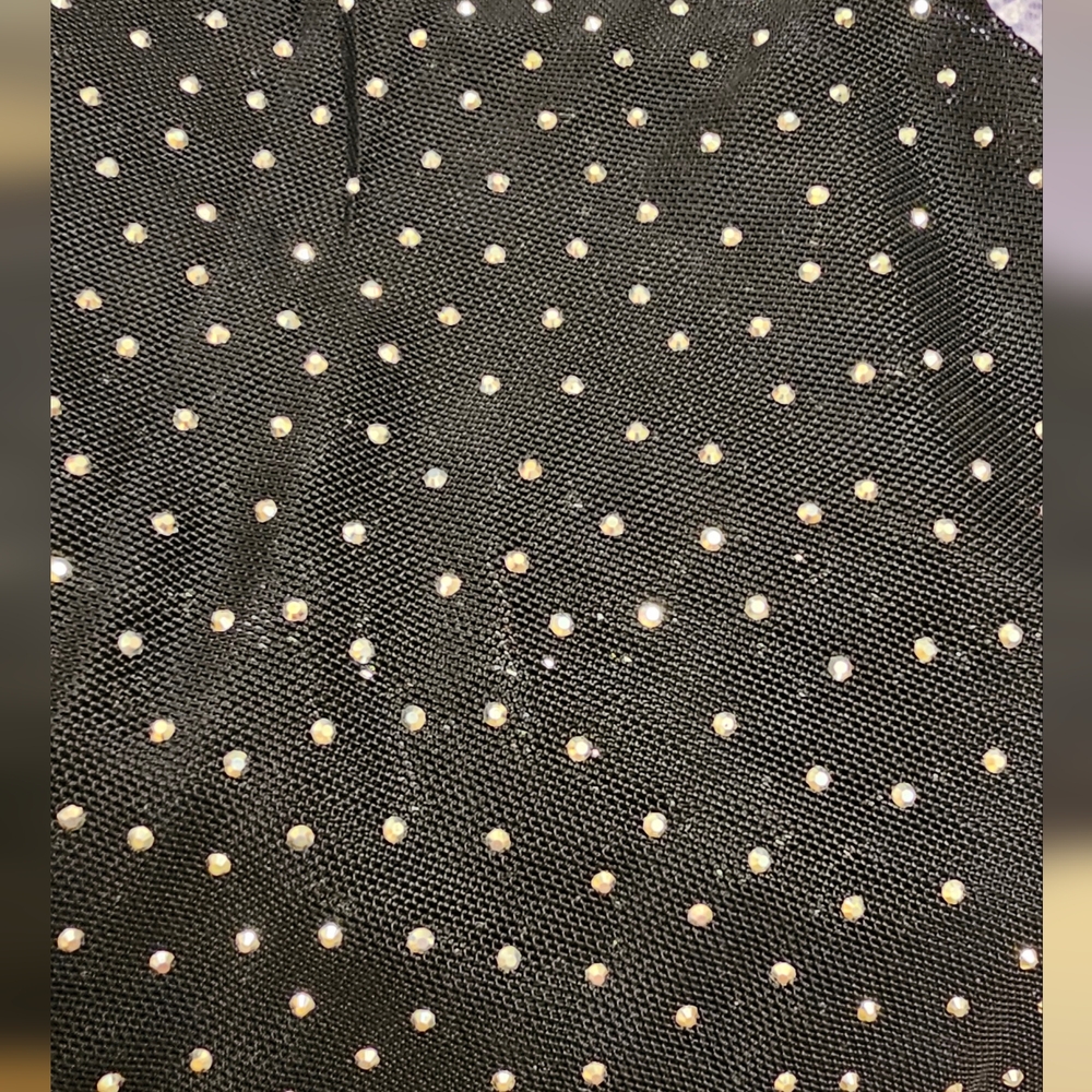 Edited Rhinestone Sheer Mesh Top - Picture 8 of 10